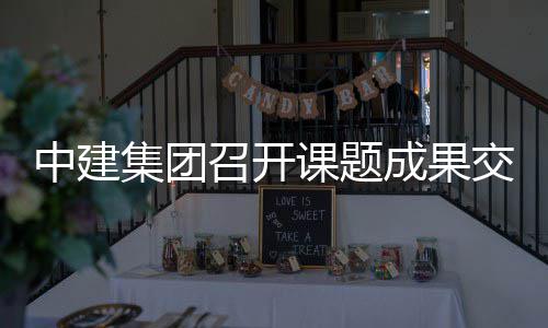 会成果中建召开课题集团交流